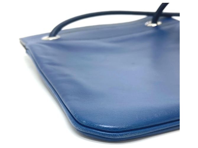 Hermès Borsa a tracolla pochette in pelle Aline Hermes Blu - vista 7