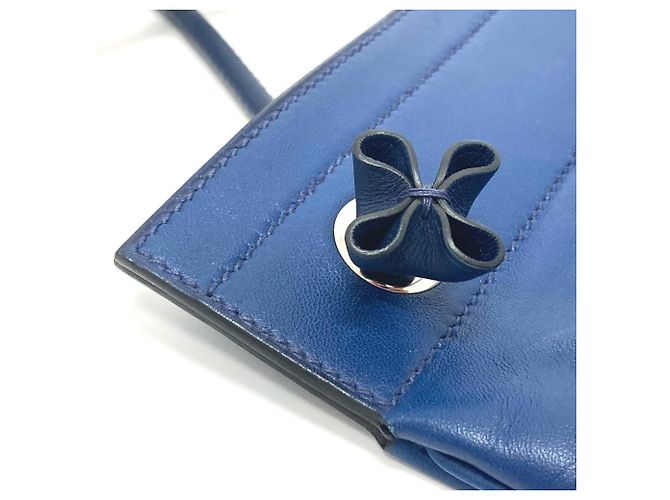 Hermès Borsa a tracolla pochette in pelle Aline Hermes Blu - vista 8