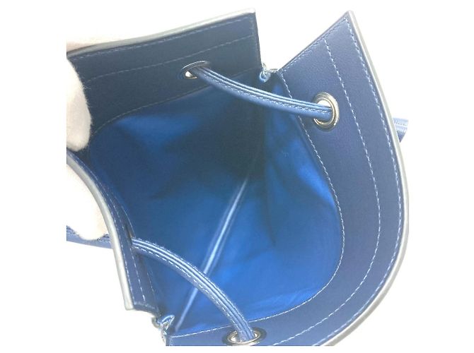 Hermès Borsa a tracolla pochette in pelle Aline Hermes Blu - vista 9