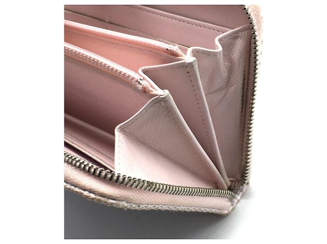 Chanel Deauville Long Wallet in Pink Tweed and Leather - view 9