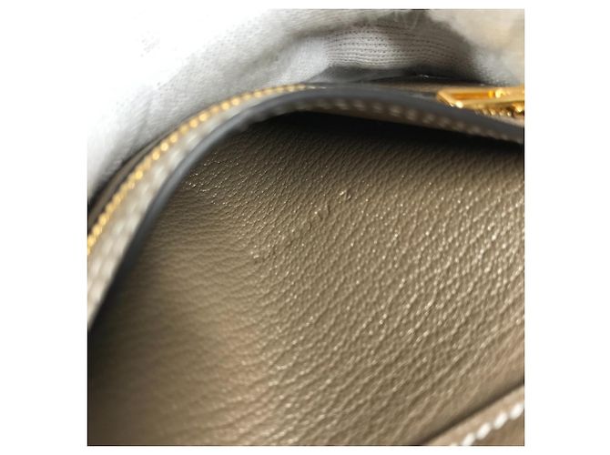 Hermès Hermes Bearn Compact Tri-fold Wallet in Etoupe Gray Taupe - view 10
