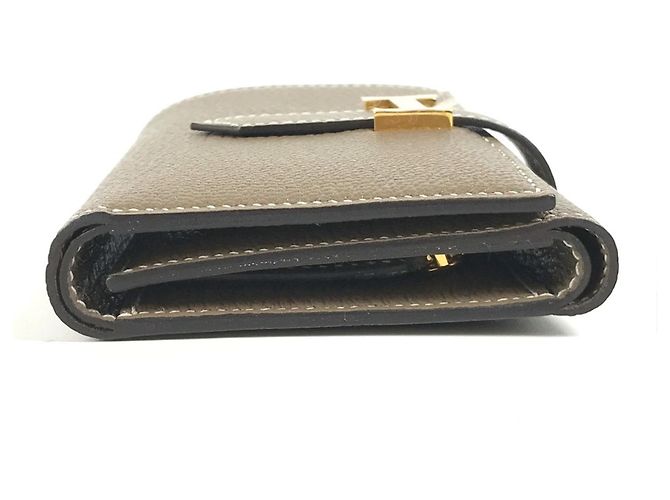 Hermès Hermes Bearn Compact Tri-fold Wallet in Etoupe Gray Taupe - view 2