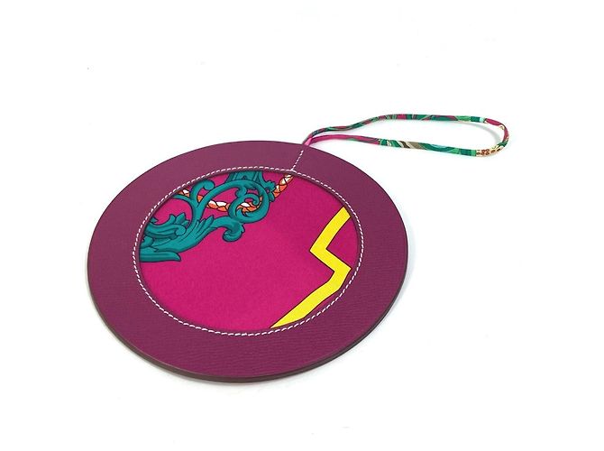 Hermès Charm per borsa Hermes Petit H in viola Porpora - vista 2