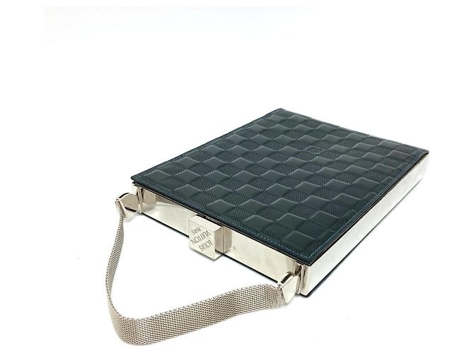 Borsa Louis Vuitton Damier Vernis Ange GM Verde scuro - vista 3