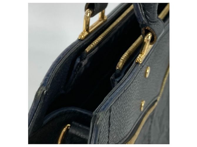 Borsa a Spalla Louis Vuitton Monogram Empreinte Three PM Blu navy - vista 10