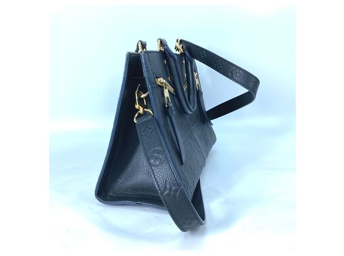 Borsa a Spalla Louis Vuitton Monogram Empreinte Three PM Blu navy - vista 2