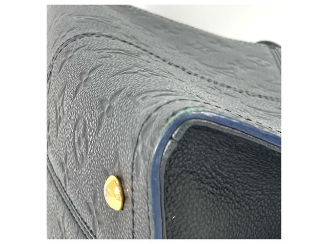 Borsa a Spalla Louis Vuitton Monogram Empreinte Three PM Blu navy - vista 8