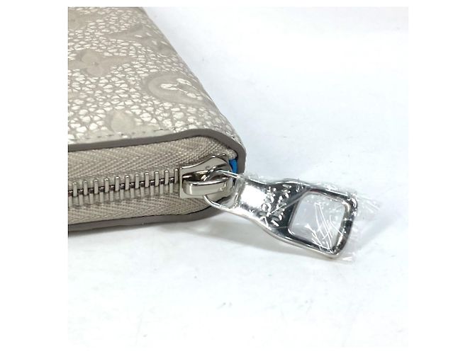 Cartera larga de piel Taurillon Louis Vuitton Castaño Azul - vista 2