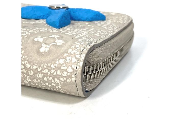 Cartera larga de piel Taurillon Louis Vuitton Castaño Azul - vista 5