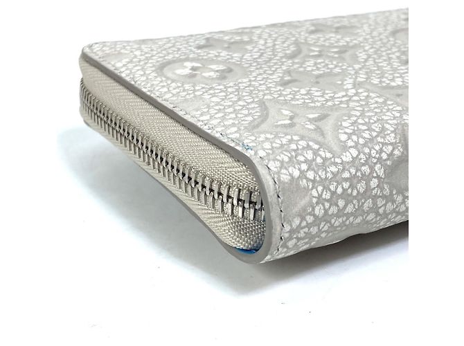 Cartera larga de piel Taurillon Louis Vuitton Castaño Azul - vista 6