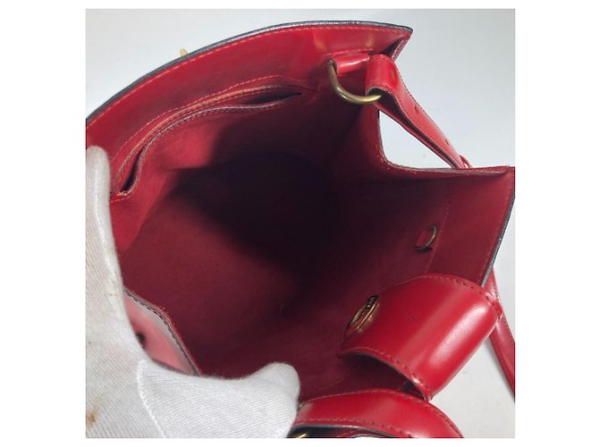 Borsa a Spalla Louis Vuitton Epi Cluny Rosso - vista 12