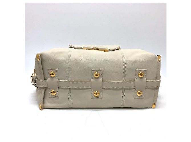 Borsa Boston in pelle Louis Vuitton Bianco - vista 3