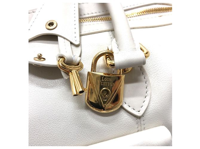 Borsa Boston in pelle Louis Vuitton Bianco - vista 7