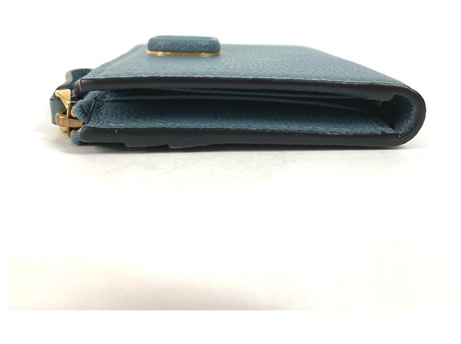 Portafoglio bi-fold in pelle Valentino Blu - vista 3
