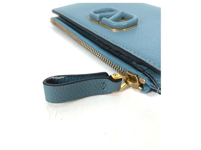 Portafoglio bi-fold in pelle Valentino Blu - vista 6