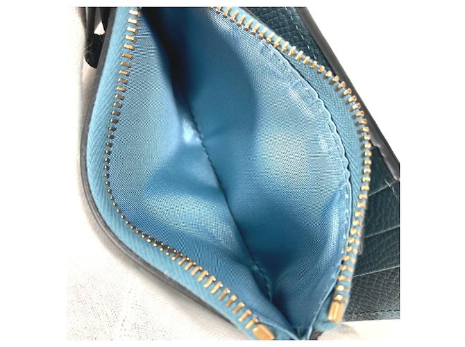 Portafoglio bi-fold in pelle Valentino Blu - vista 8