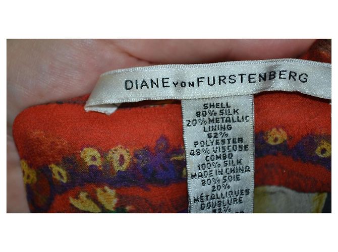 Vestido corto Diane von Furstenberg Multicolor Dorado - vista 5