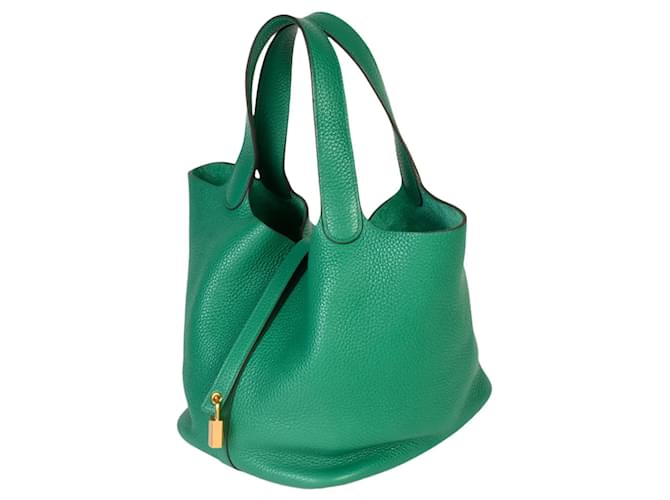 Hermès Borsa Hermes Picotan Lock MM Verde - vista 2