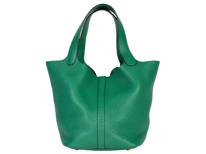 Hermès Borsa Hermes Picotan Lock MM Verde - vista 3