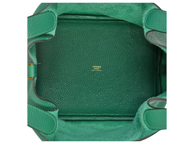 Hermès Borsa Hermes Picotan Lock MM Verde - vista 5