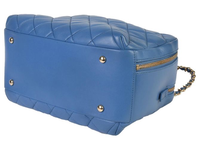 CHANEL Matelasse Coco Mark 2way Bowling Bag No. 27 Blu - vista 4