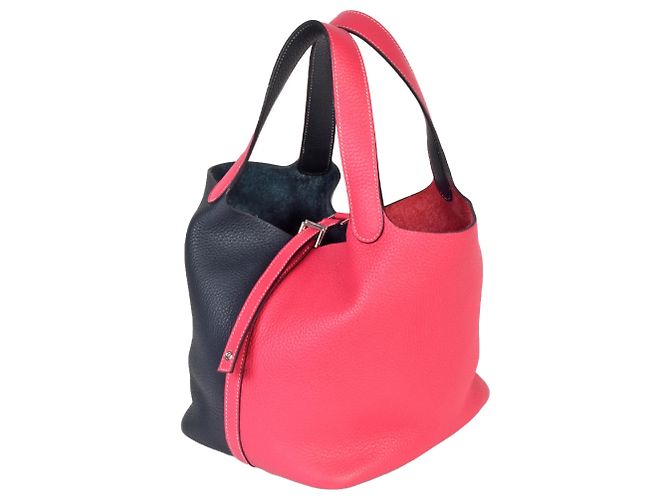 Hermès Hermes Picotin Lock MM Handtasche Pink Blau Marineblau - Ansicht 2
