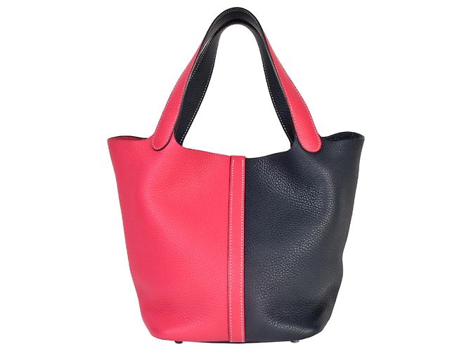Hermès Hermes Picotin Lock MM Handtasche Pink Blau Marineblau - Ansicht 3