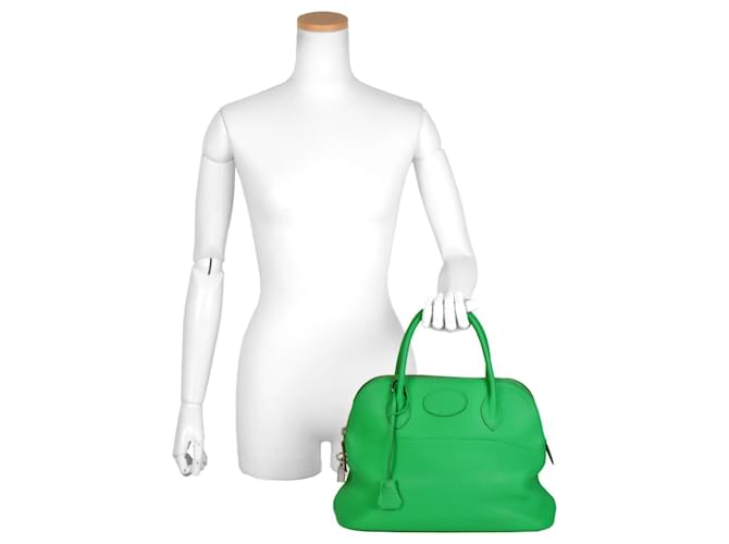 Hermès Borsa Hermes Bolide 31 Verde - vista 9
