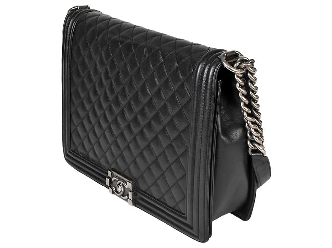 Borsa a Spalla Chanel Boy Chanel Matelasse Coco Mark Chain Nero - vista 2