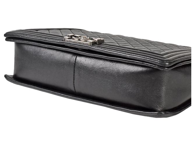 Borsa a Spalla Chanel Boy Chanel Matelasse Coco Mark Chain Nero - vista 4