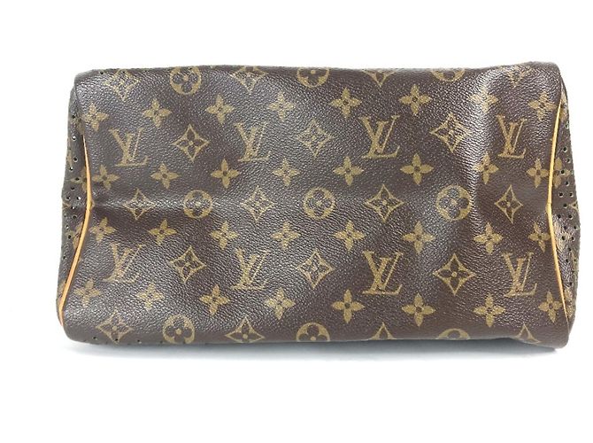 Bolso Boston Louis Vuitton Monogram Perforated Speedy 30 Castaño Verde - vista 3