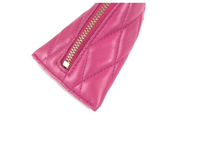 Portafoglio monete in pelle rosa Saint Laurent - vista 6