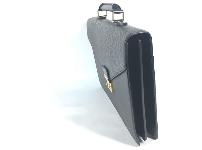 Borsa Louis Vuitton Epi Serviette Ambassador Nero - vista 3