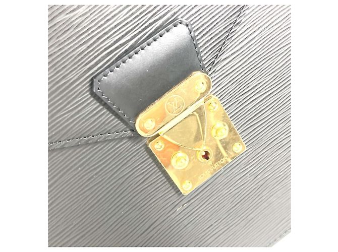 Borsa Louis Vuitton Epi Serviette Ambassador Nero - vista 5