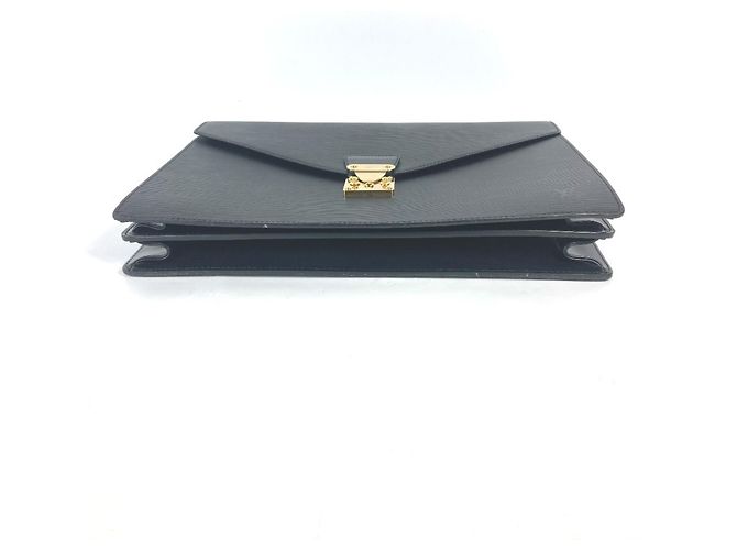 Borsa Louis Vuitton Epi Serviette Ambassador Nero - vista 6