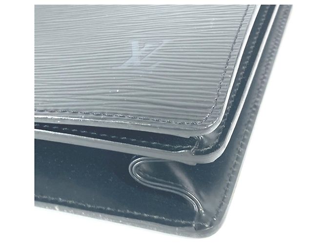 Borsa Louis Vuitton Epi Serviette Ambassador Nero - vista 7