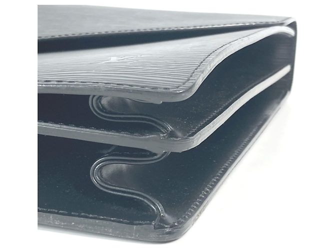 Borsa Louis Vuitton Epi Serviette Ambassador Nero - vista 8