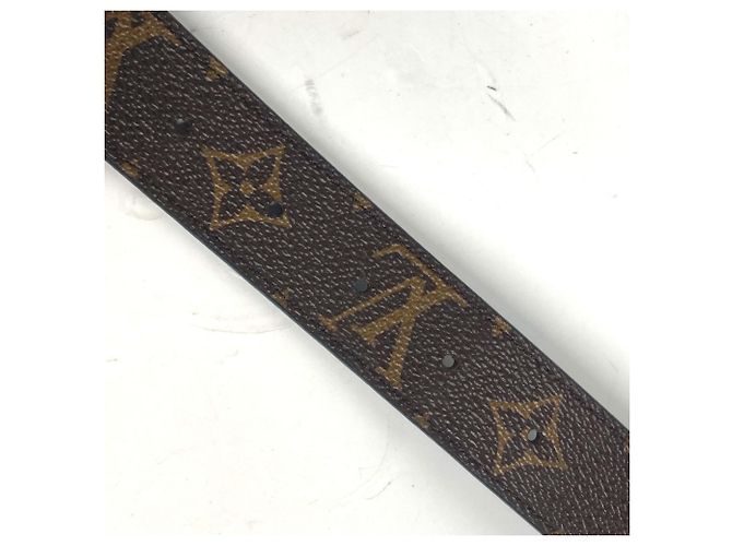 Louis Vuitton Monogram Santur Gürtel mit LV Initialen Schnalle Braun Monogramm - Ansicht 14