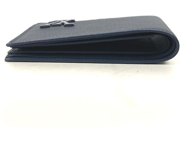Louis Vuitton Navy Leather Bi-fold Wallet Navy blue - view 3