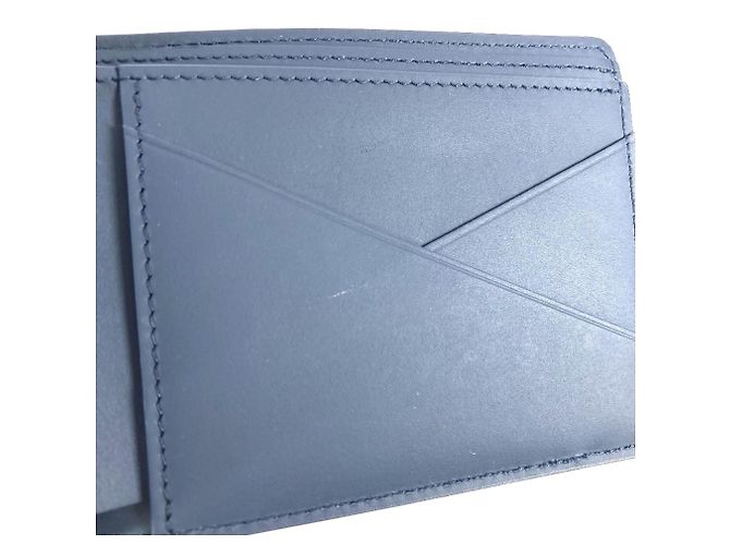 Louis Vuitton Navy Leather Bi-fold Wallet Navy blue - view 8