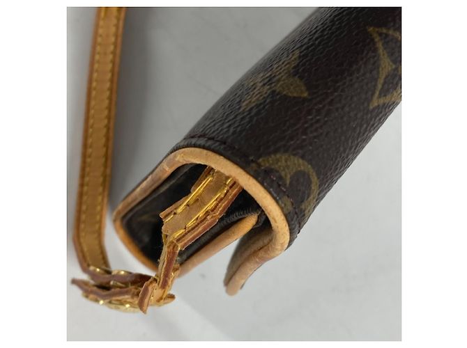 Borsa Louis Vuitton Monogram Pochette Twin GM Marrone - vista 10
