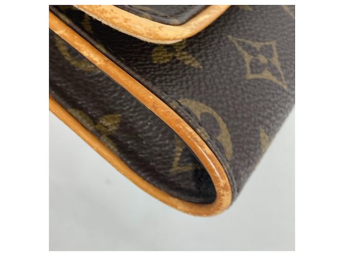 Borsa Louis Vuitton Monogram Pochette Twin GM Marrone - vista 11