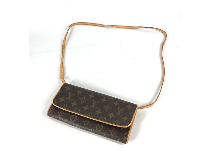 Borsa Louis Vuitton Monogram Pochette Twin GM Marrone - vista 2
