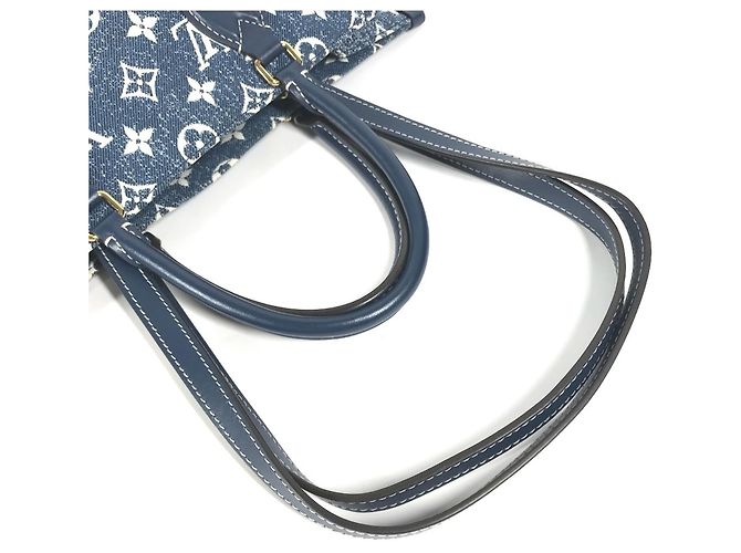 Bolsa Louis Vuitton Monogram Denim Jacquard On the Go MM Branco Azul - vista 6