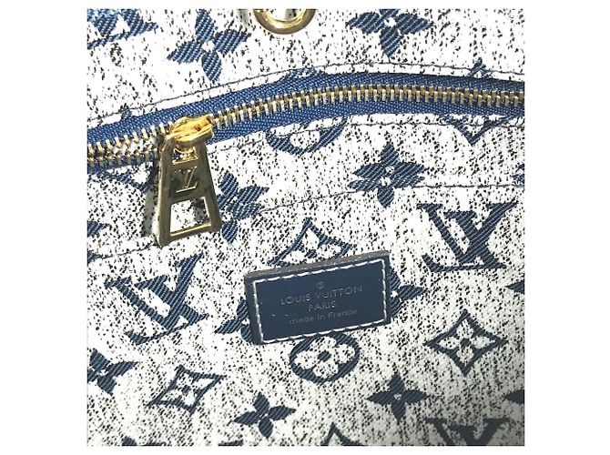 Bolsa Louis Vuitton Monogram Denim Jacquard On the Go MM Branco Azul - vista 9