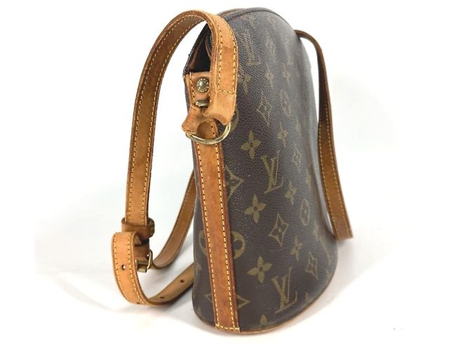 Borsa a tracolla Louis Vuitton Monogram Drouot Pochette Marrone Monogramma - vista 3