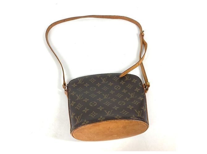 Borsa a tracolla Louis Vuitton Monogram Drouot Pochette Marrone Monogramma - vista 7