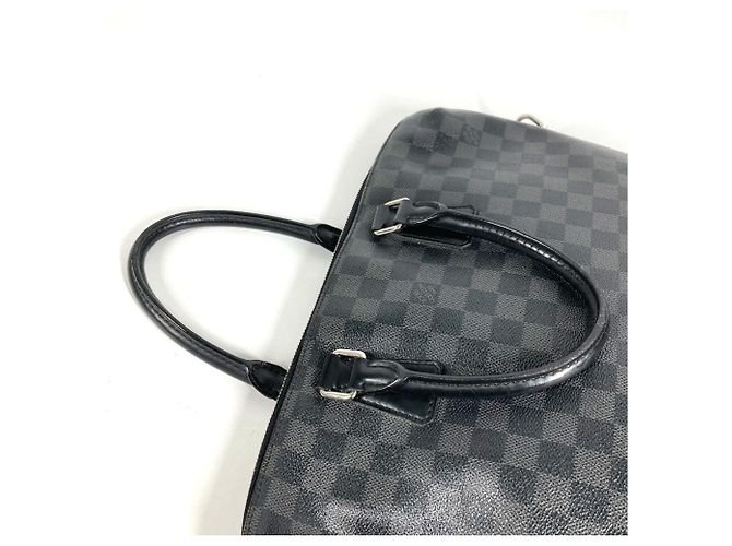Borsa Port Document Jour Louis Vuitton Damier Graphite Nero - vista 11