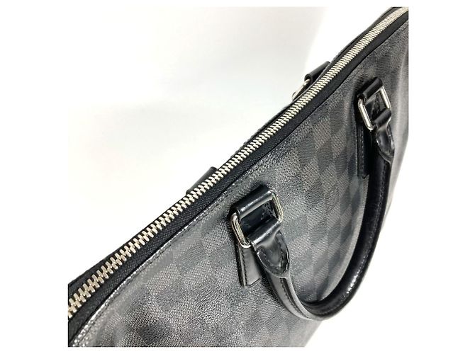 Borsa Port Document Jour Louis Vuitton Damier Graphite Nero - vista 12