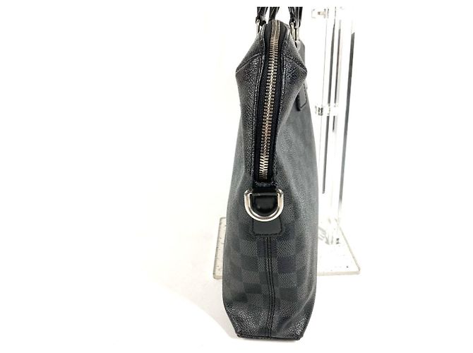 Borsa Port Document Jour Louis Vuitton Damier Graphite Nero - vista 3